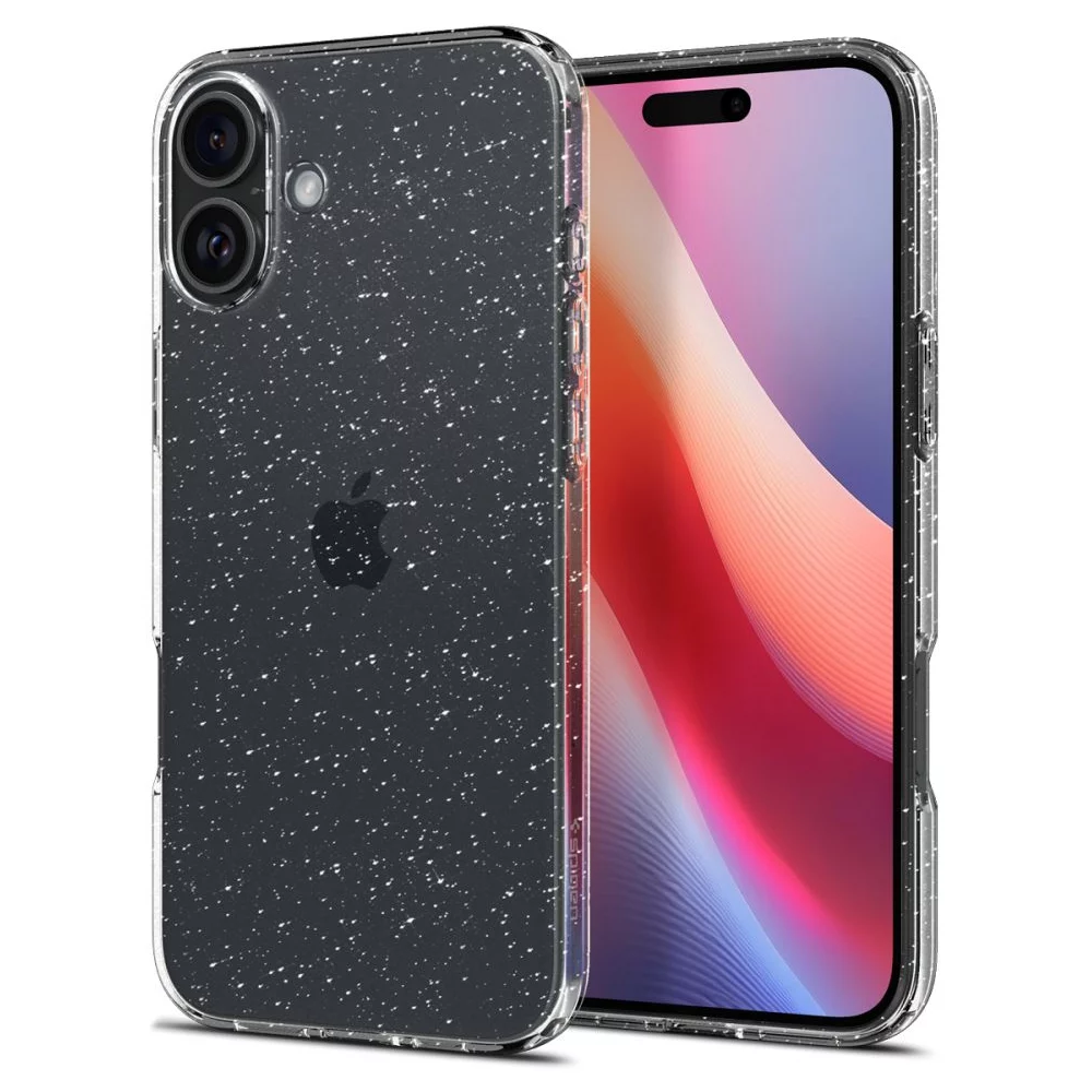 Калъф SPIGEN Liquid Crystal Apple iPhone 16 /прозрачен, блестящ/