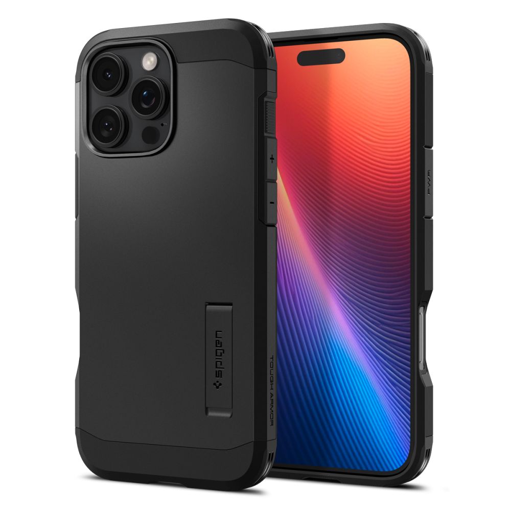 Калъф SPIGEN Tough Armor със стойка, Apple iPhone 16 Pro Max, MagSafe /черен/