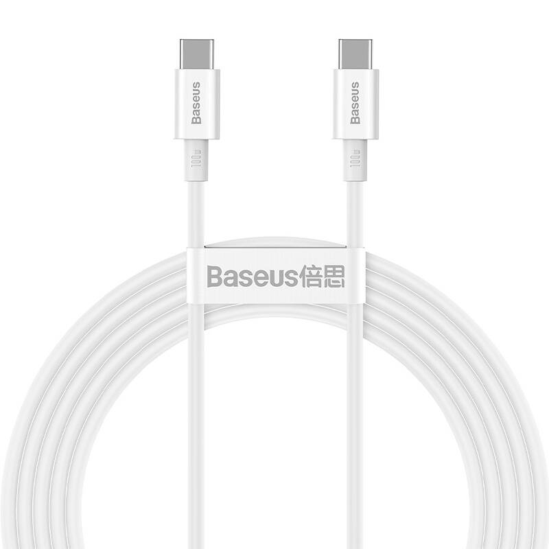 BASEUS Кабел Type-C - Type-C, 2м, 100W, Superior S, CATYS-C02 /бял/