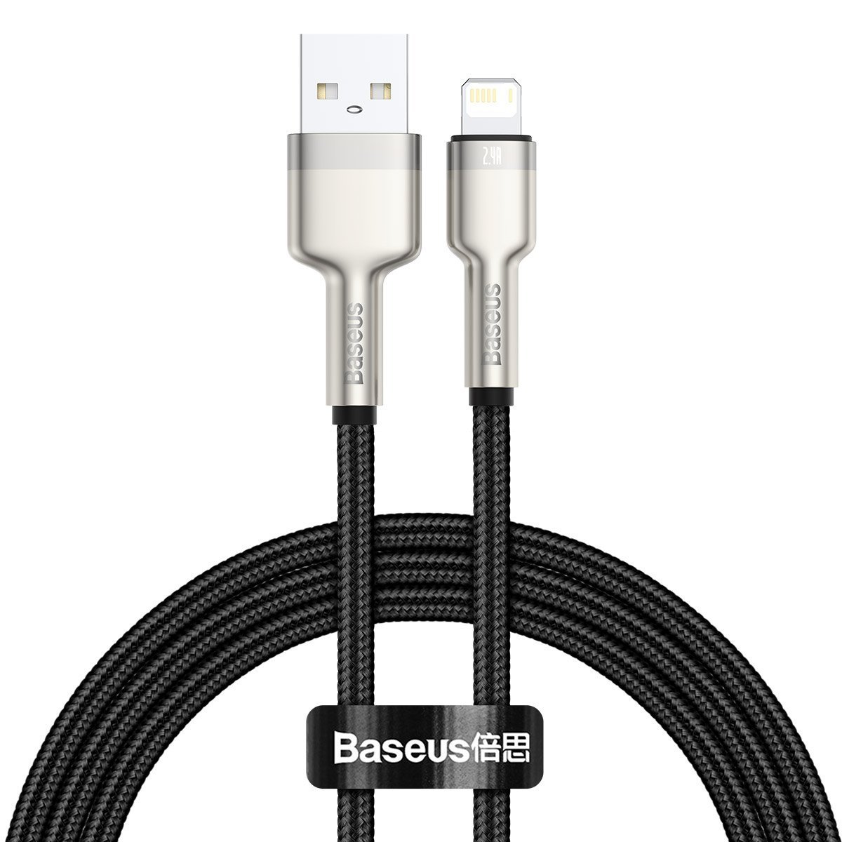 BASEUS Кабел USB-A - Lightning, 1м, 2.4A, CAFULE, CALJK-A01 /черен/