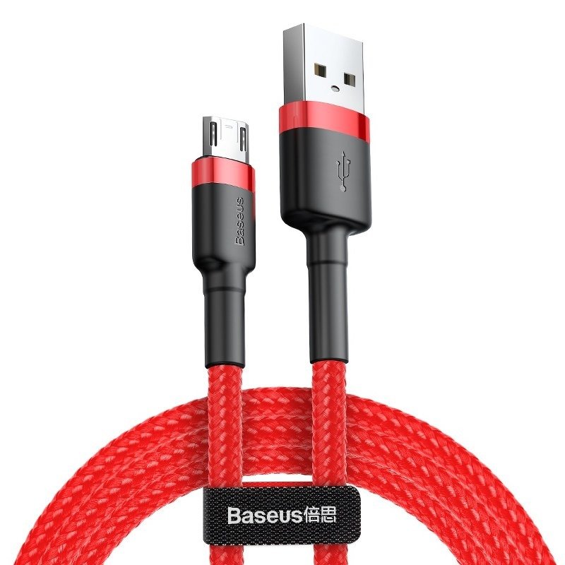 BASEUS Кабел USB-A - Micro USB, 2м, 1.5A, CAFULE, CAMKLF-C09 /червен/