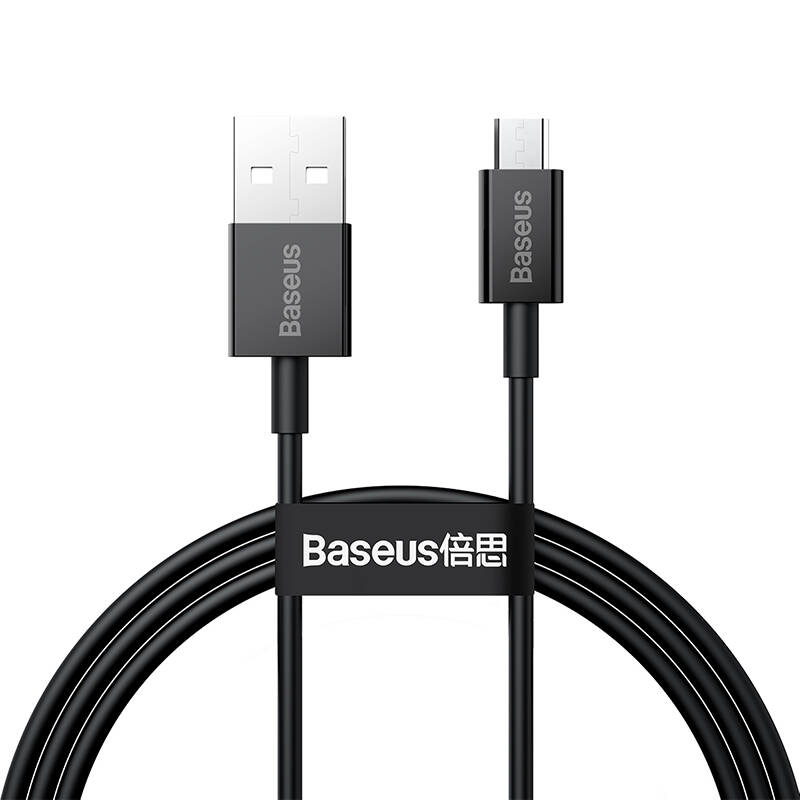 BASEUS Кабел USB-A - Micro USB, 1м, 2A, Superior, CAMYS-01 /черен/