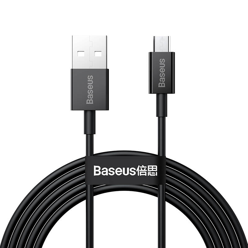 BASEUS Кабел USB-A - Micro USB, 2м, 2A, Superior, CAMYS-A01 /черен/