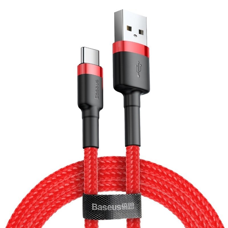 BASEUS Кабел USB-A - Type-C, 2м, 2A, CAFULE, CATKLF-C09 /червен/