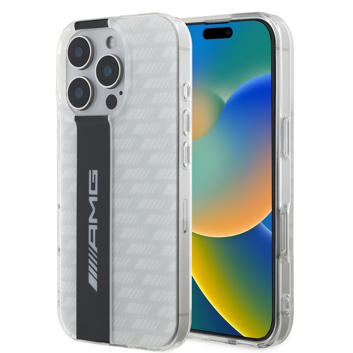 AMG Калъф Apple iPhone 16 Pro, Carbon Pattern, бял - AMHCP16L2DVCW