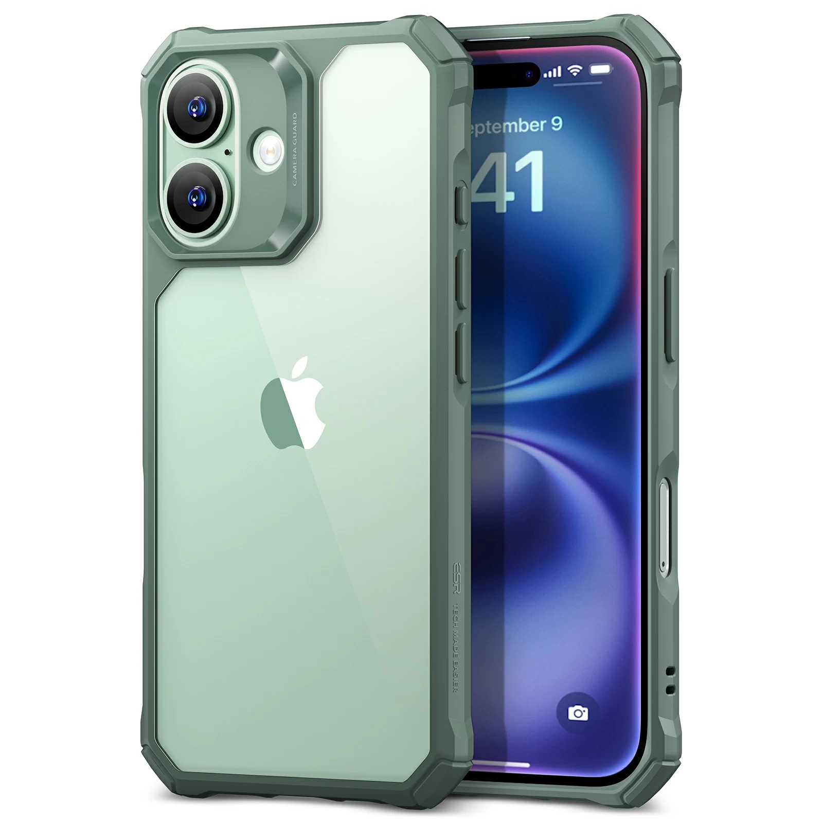 ESR Case Air Armor iPhone 16 /clear green/ Amazon Pack