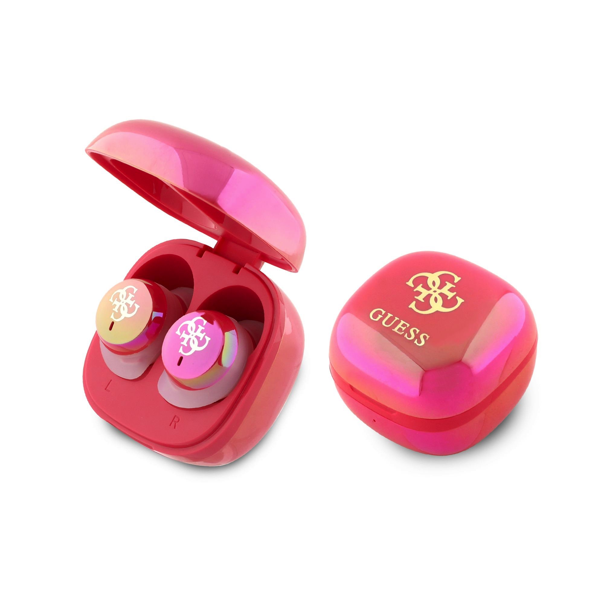 GUESS Bluetooth HF, 4G Logo Mini TWS, червен - GUTWSJ144ESF