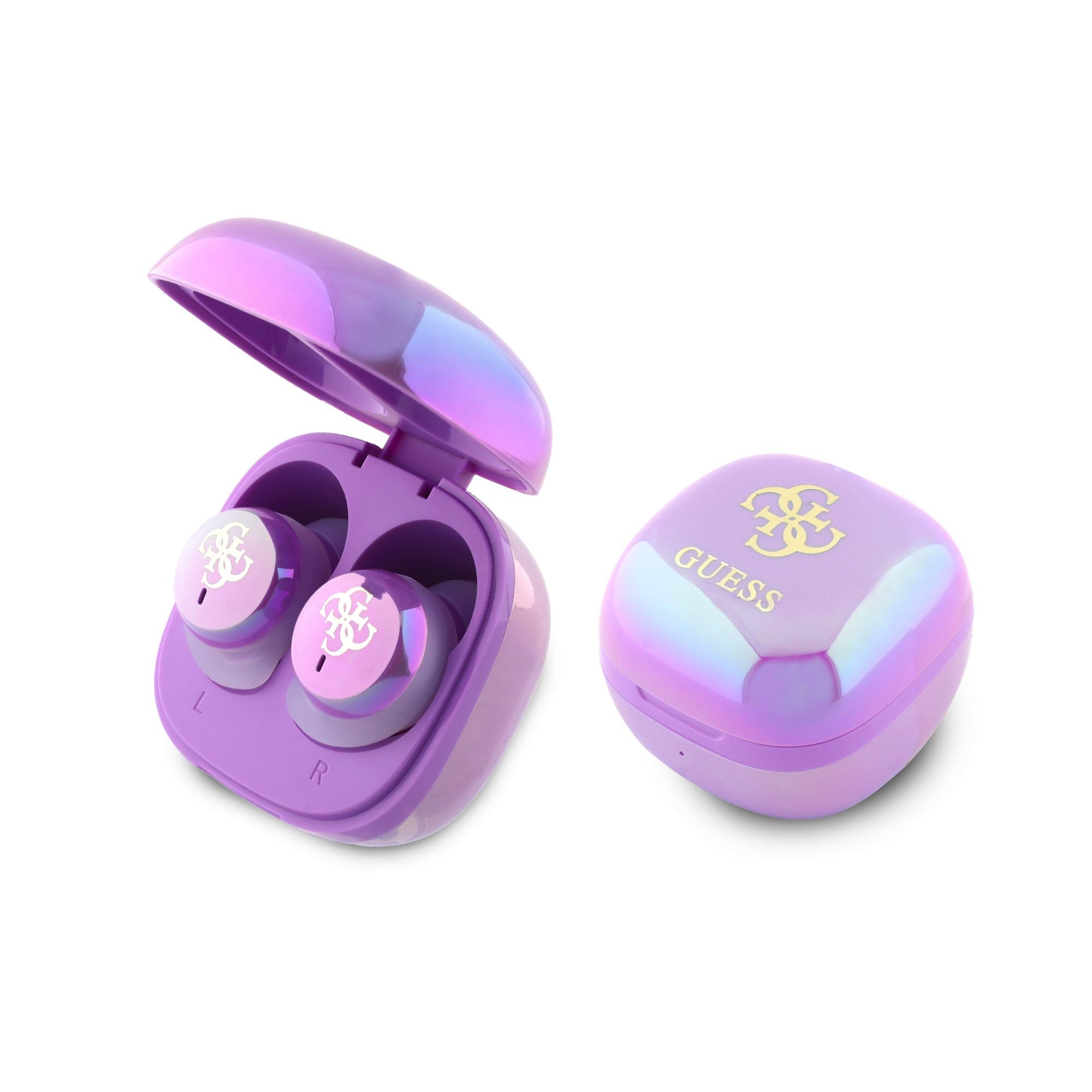 GUESS Bluetooth HF, 4G Logo Mini TWS, лилав - GUTWSJ144ESU