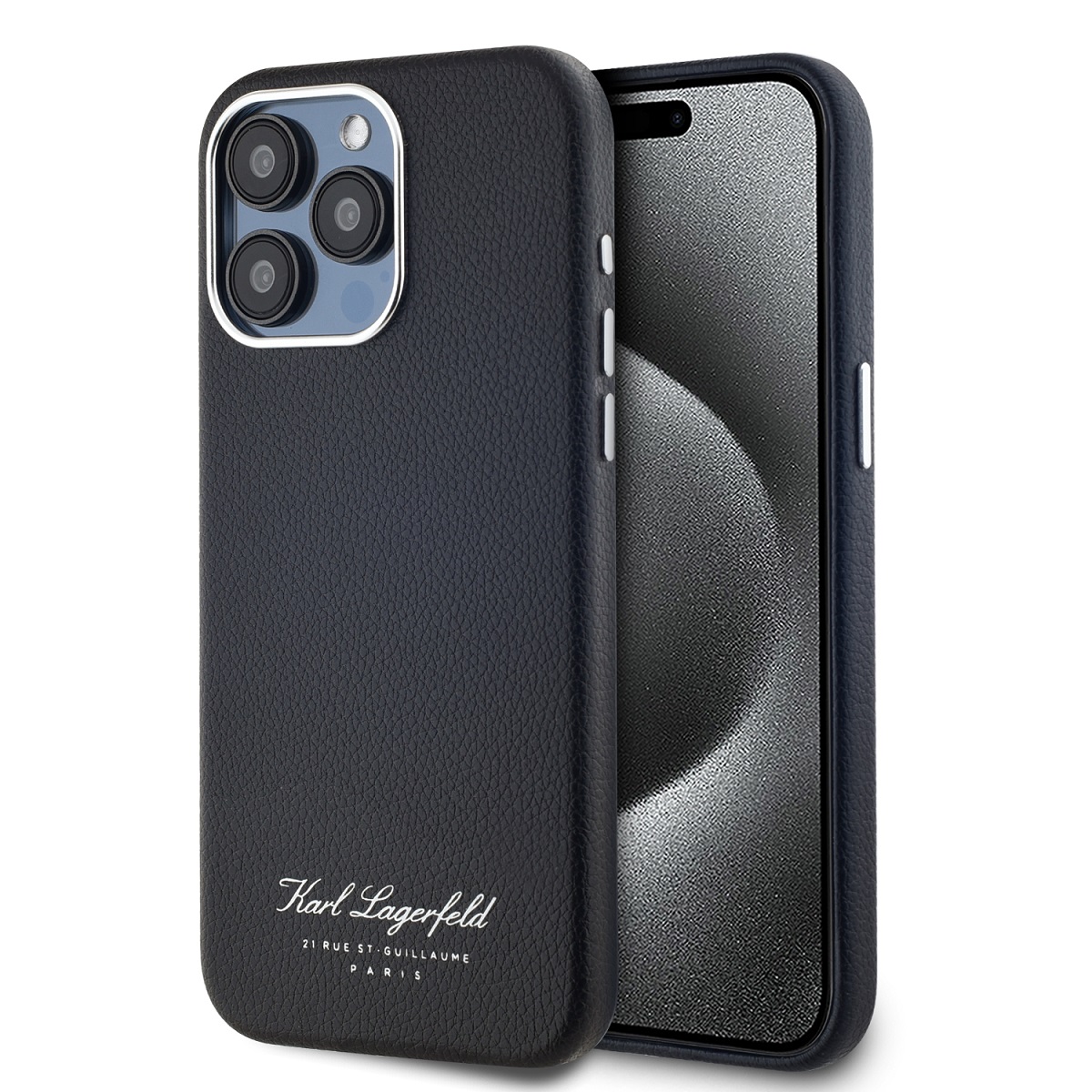 Калъф Karl Lagerfeld KLHCP15XPGWCMKHK Apple iPhone 15 Pro Max Grained PU Hotel RSG Black
