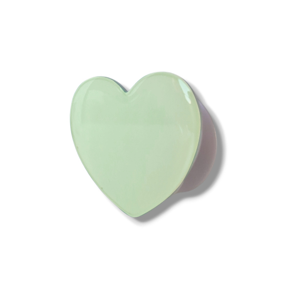 Popsocket / Холдер Flat heart /светлозелен/