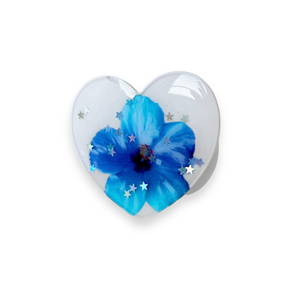 Popsocket / Холдер Heart/Flower /светлосин/
