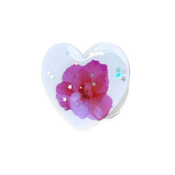 Popsocket / Холдер Heart/Flower /светлорозов/