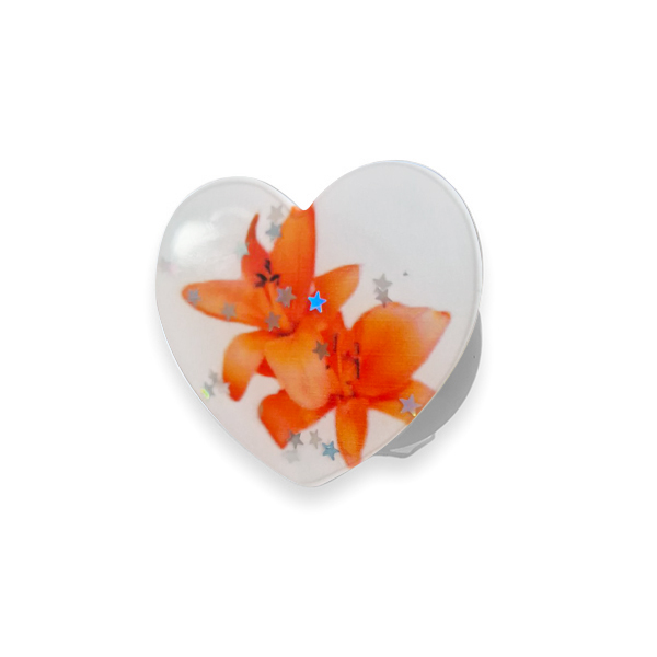 Popsocket / Холдер Heart/Flower /оранжев/