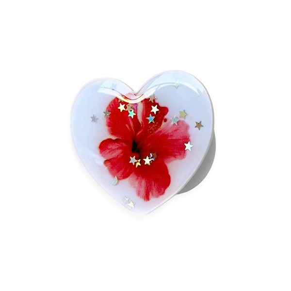 Popsocket / Холдер Heart/Flower /червен/