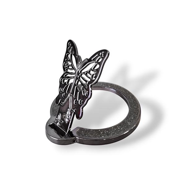 Popsocket ring / Holder Butterfly Shine /black/