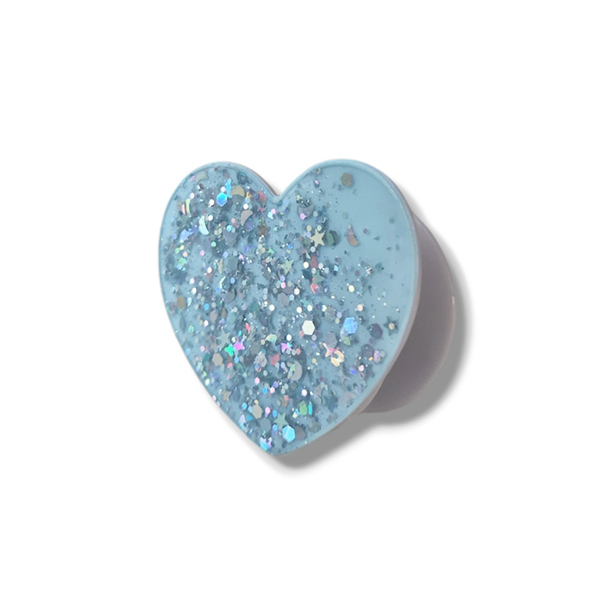 Popsocket / Холдер Gloss heart /светлосин/