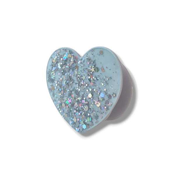 Popsocket / Холдер Gloss heart /небесно син/