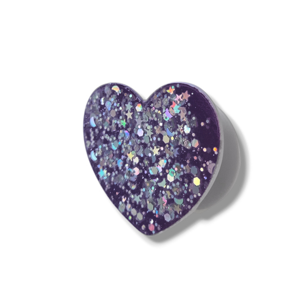 Popsocket / Холдер Gloss heart /тъмнолилав/