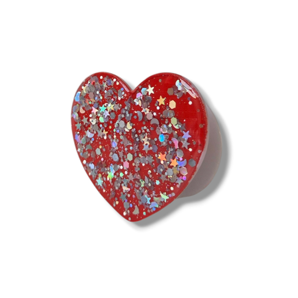 Popsocket / Холдер Gloss heart /червен/