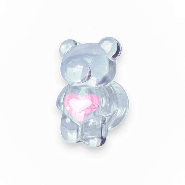 Popsocket / Холдер Transparent bear /светлорозов/