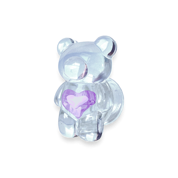 Popsocket / Холдер Transparent bear /светлолилав/
