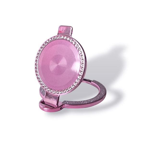 Popsocket пръстен / Холдер Ring Mirror Diamonds /розов/