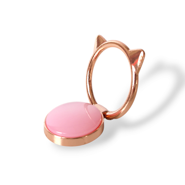Popsocket пръстен / Холдер Metal Ring Cat ears /светлорозов/