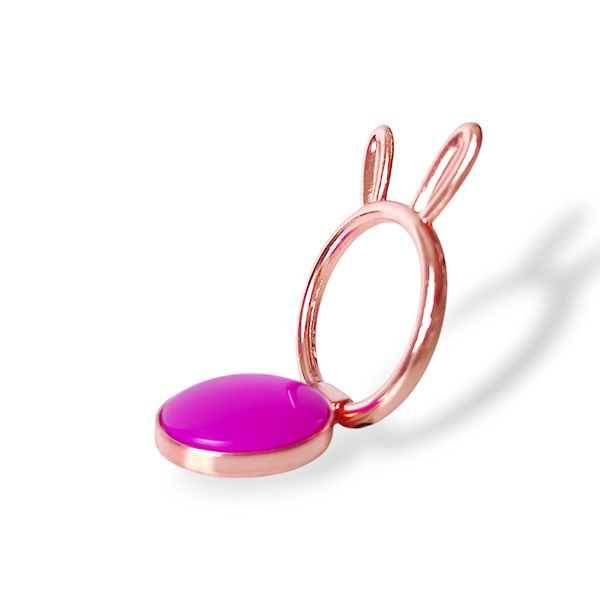 Popsocket пръстен / Холдер Metal Ring Rabbit ears /розов/