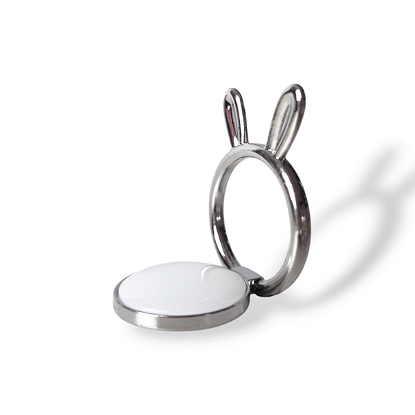 Popsocket пръстен / Холдер Metal Ring Rabbit ears /бял/