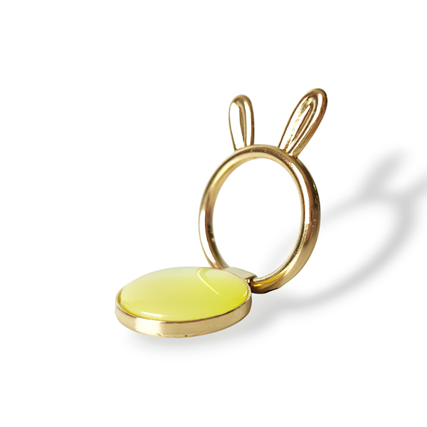 Popsocket пръстен / Холдер Metal Ring Rabbit ears /жълт/