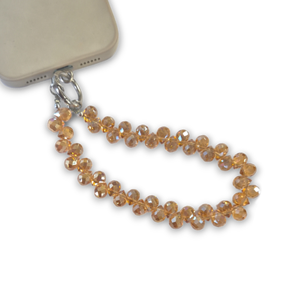 Аксесоар/ Верижка за китка/ Ключодържател Luxury crystals /кехлибар/