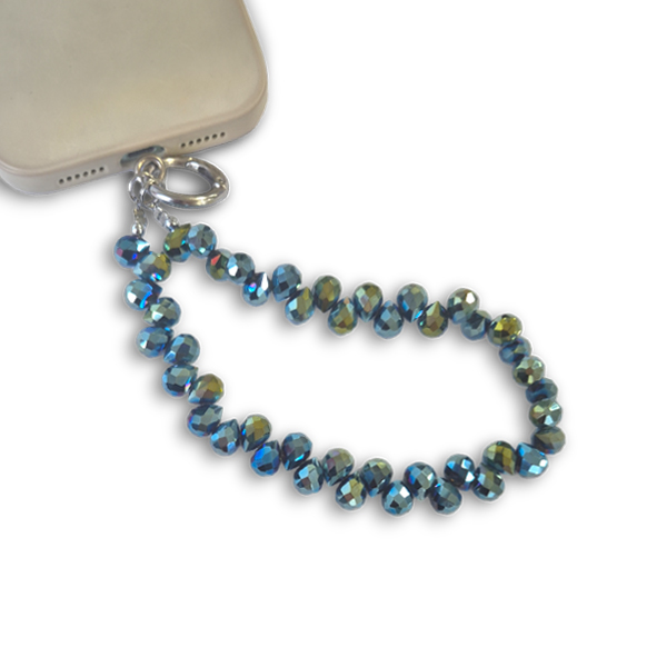 Аксесоар/ Верижка за китка/ Ключодържател Luxury crystals /тъмносин/