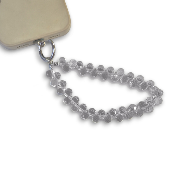 Аксесоар/ Верижка за китка/ Ключодържател Luxury crystals /сив/
