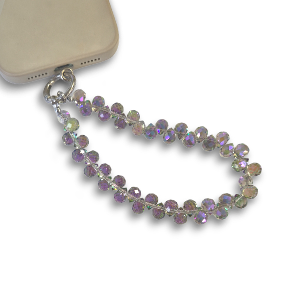 Аксесоар/ Верижка за китка/ Ключодържател Luxury crystals /светлолилав/