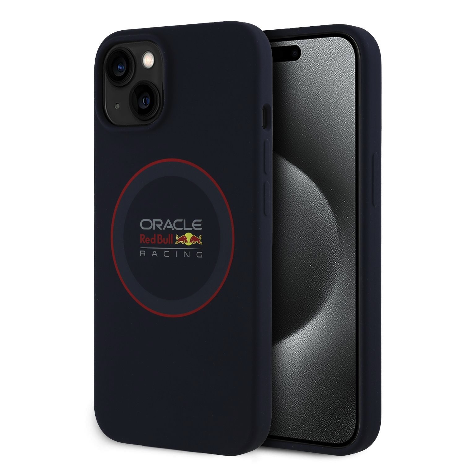 Red Bull Калъф Apple iPhone 14, Silicone Red Ring MagSafe, син - RBHMP14S24SIILVR