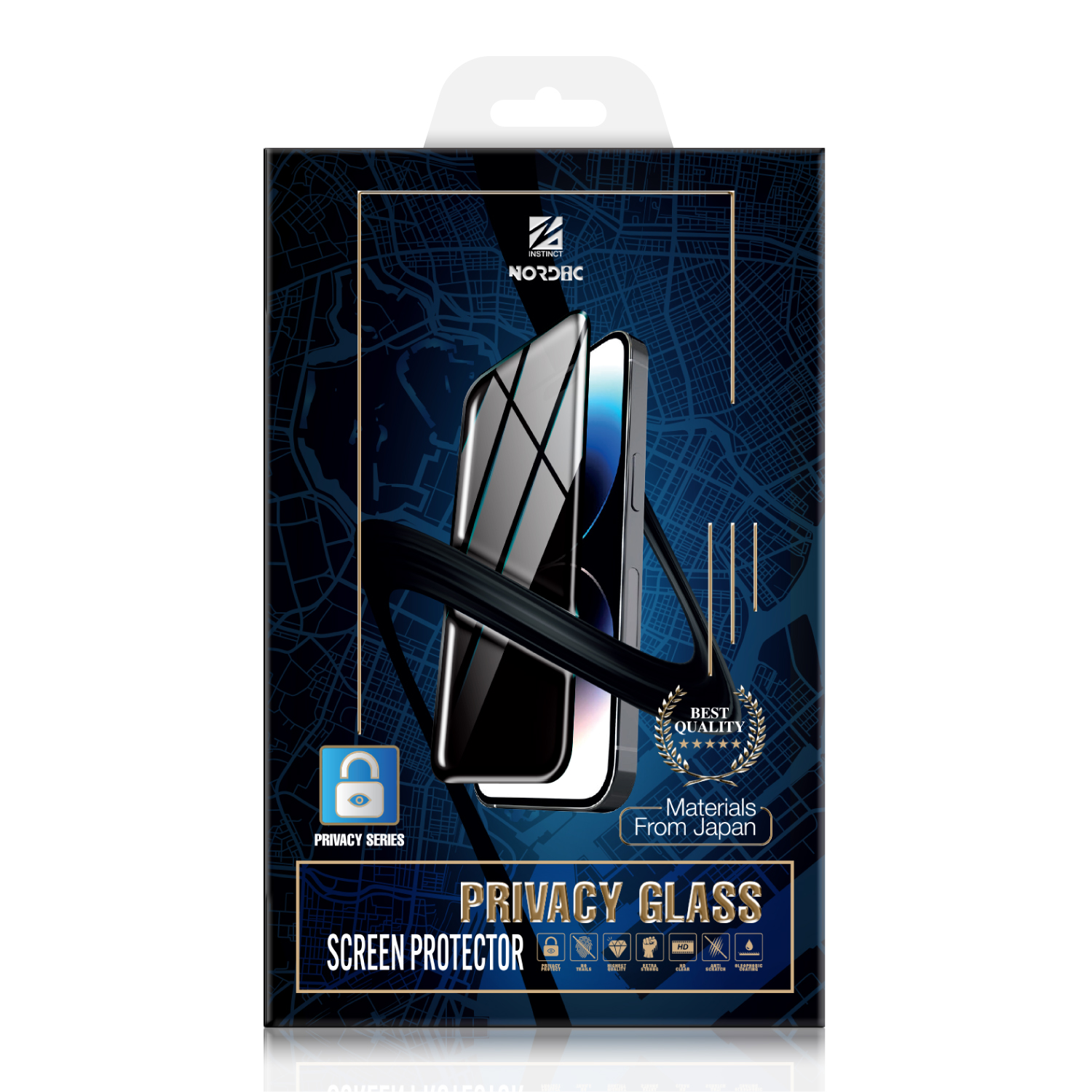 NORDIC iNstinct PRIVACY Super Strong Edge Glass Apple iPhone 15 Pro