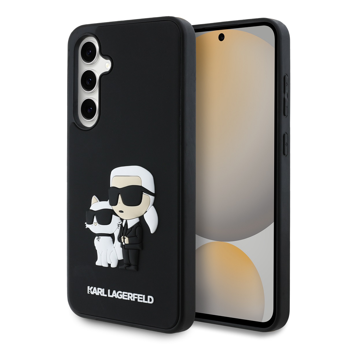 Калъф Karl Lagerfeld KLHCS24FE3DRKCNK Samsung S24 FE 3D Rubber Karl and Choupette Black
