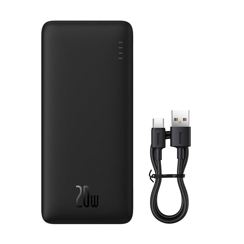BASEUS Power Bank 20000 mAh, 20W, USB-A, USB-C Airpow, P10022804113-00 /черен/