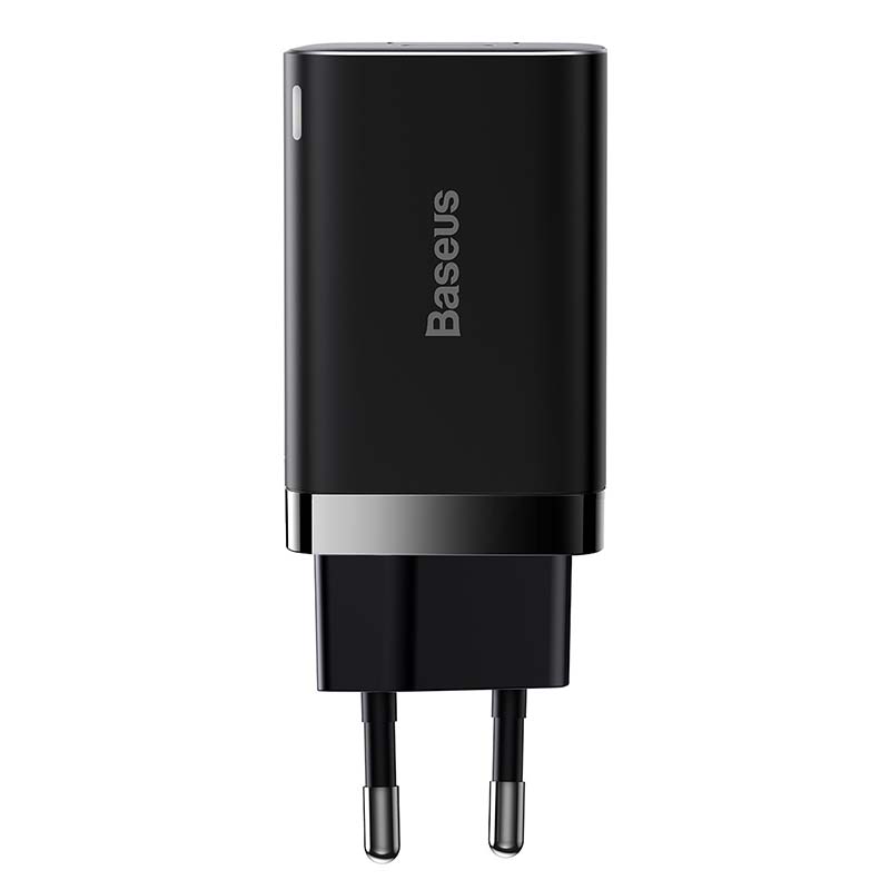 BASEUS 220V 30W, USB-C + USB-A, Super Si Pro, черен - CCSUPP-E01
