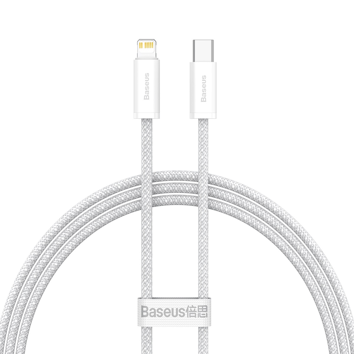 BASEUS Кабел Type-C - Lightning, 1м, 20W, Dynamic, CALD000002 /бял/