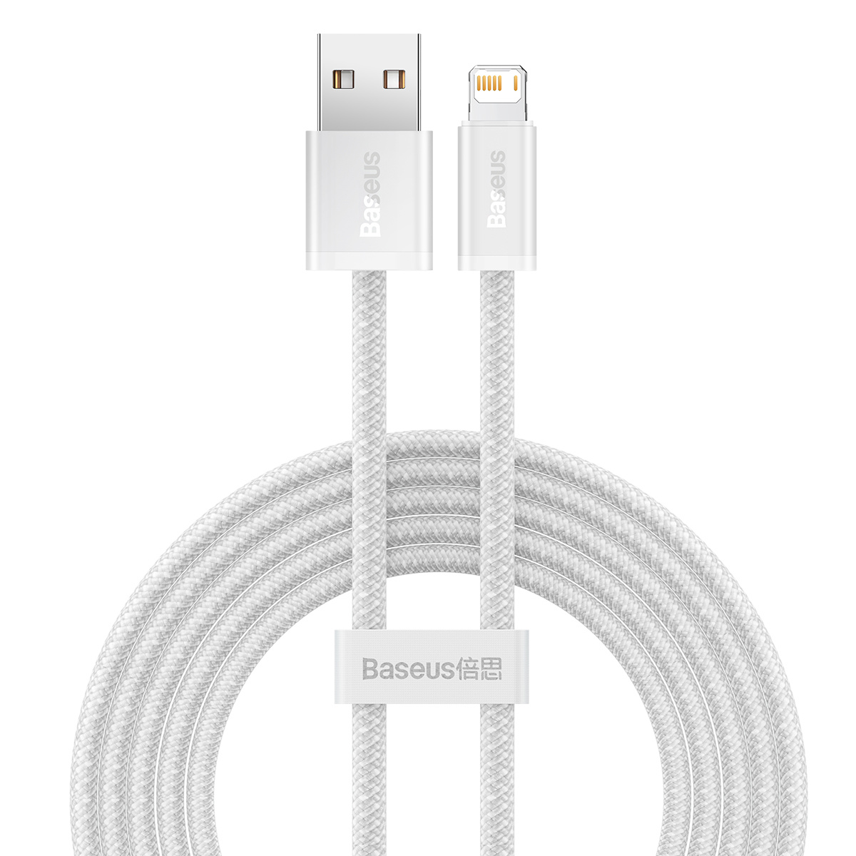 BASEUS Кабел USB-A - Lightning, 1м, 2.4A, Dynamic, CALD000402 /бял/