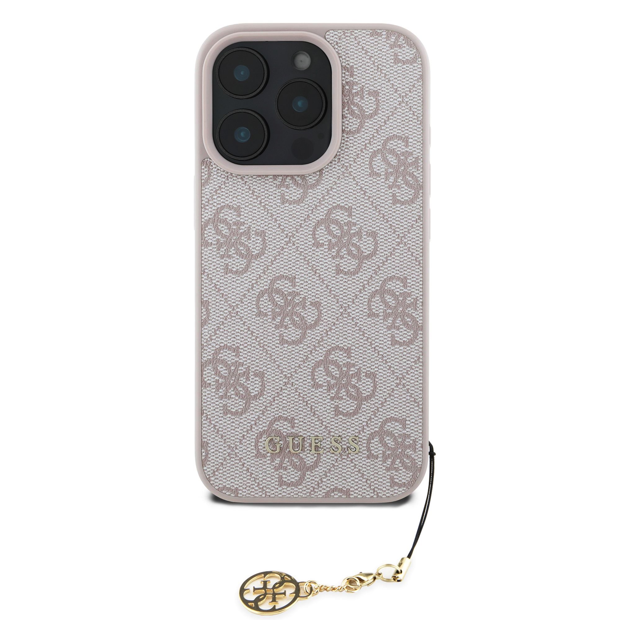 GUESS Калъф Apple iPhone 16 Pro Max Pro, 4G Charm Tone on Tone, розов - GUHCP16XGF4GCP