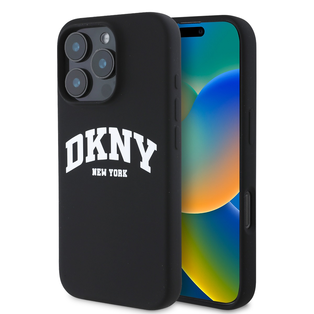 DKNY Калъф Apple iPhone 16 Pro Max, MagSafe Liquid Silicone Arch Logo, черен - DKHMP16XSNYACH