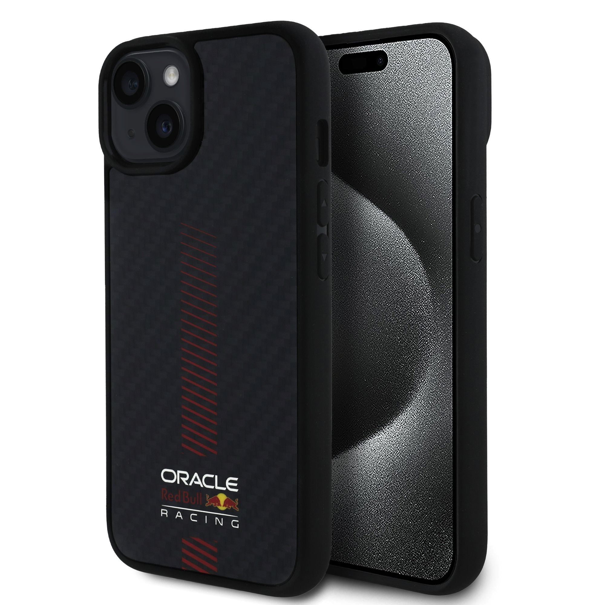 Red Bull Калъф Apple iPhone 14, Carbon Powerbar MagSafe, черен - RBHMP14S24CFGSMK