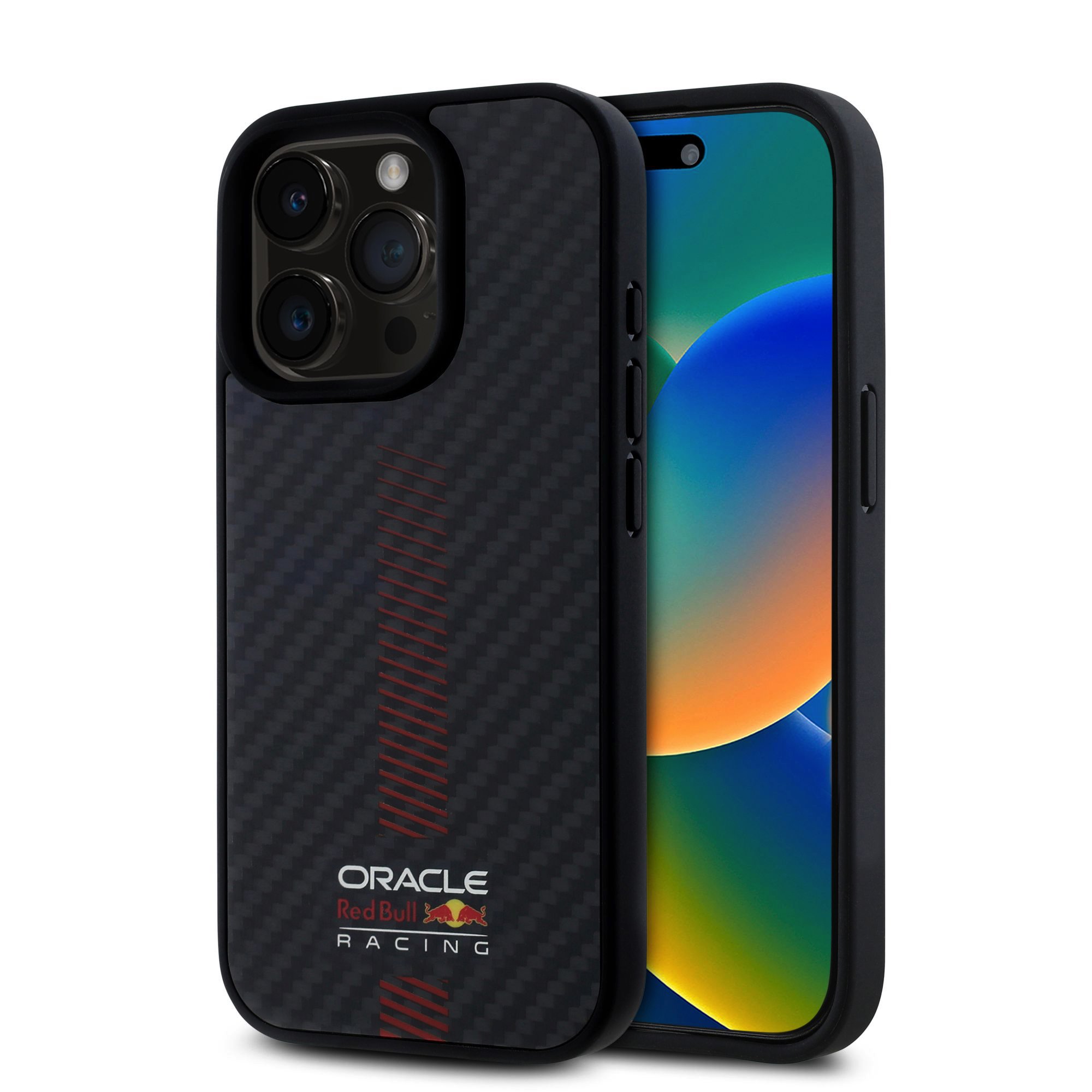 Red Bull Калъф Apple iPhone 15 Pro Max, Carbon Powerbar MagSafe, черен - RBHMP15X24CFGSMK