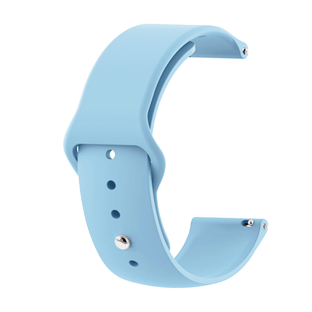 Каишка за Smart Watch 20мм, Silicone Simple Strap, силикон, бебешко син
