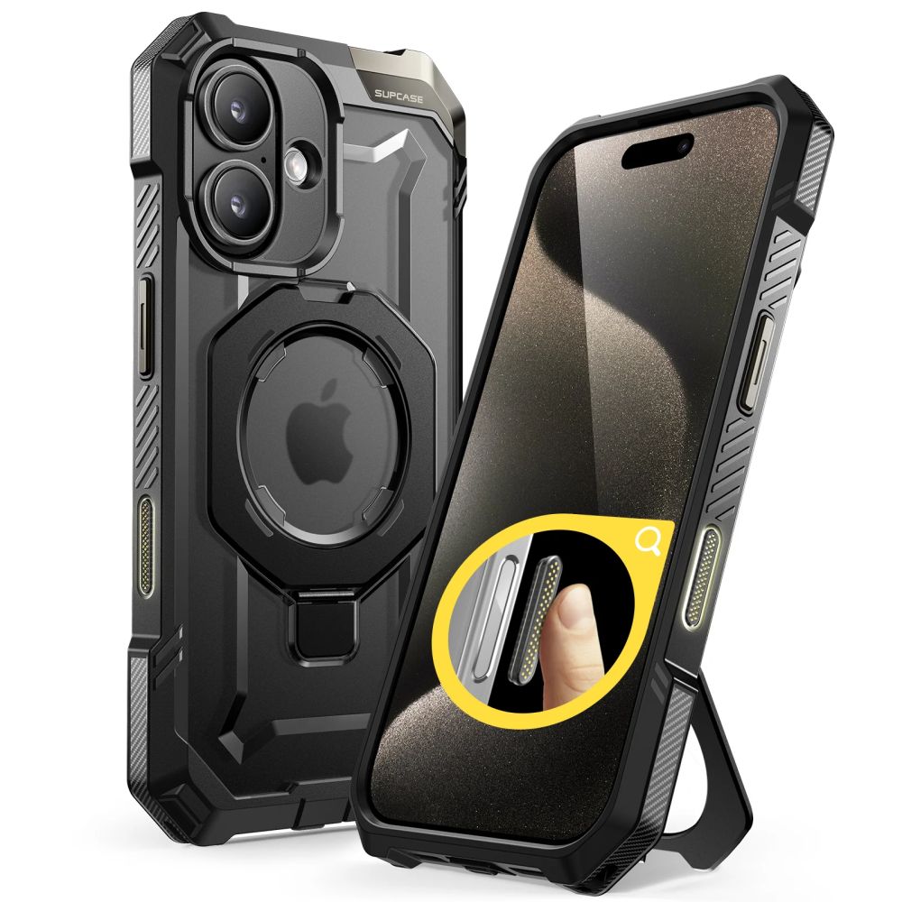 Калъф SUPCASE UB Grip MagSafe Apple iPhone 16 /черен/