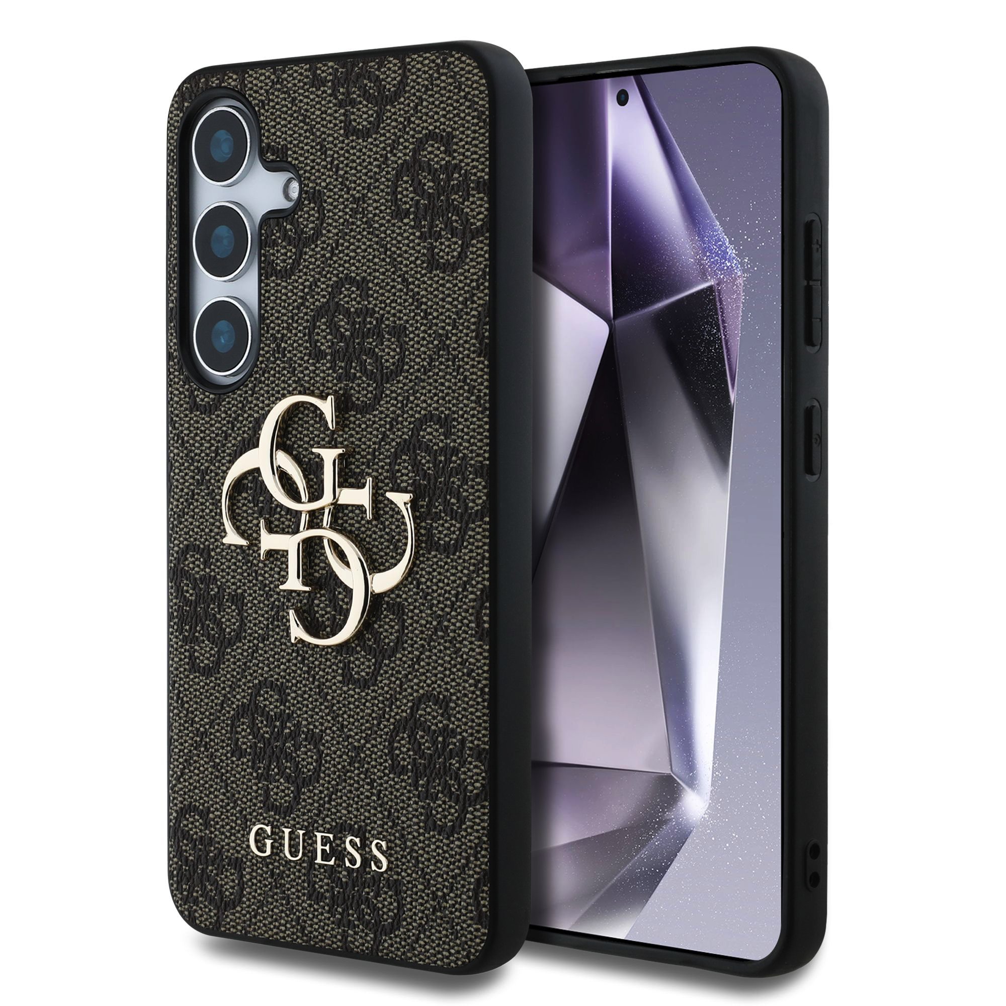 GUESS Калъф Samsung S25 Plus, PU 4G Metal Logo, кафяв - GUHCS25M4GMGBR