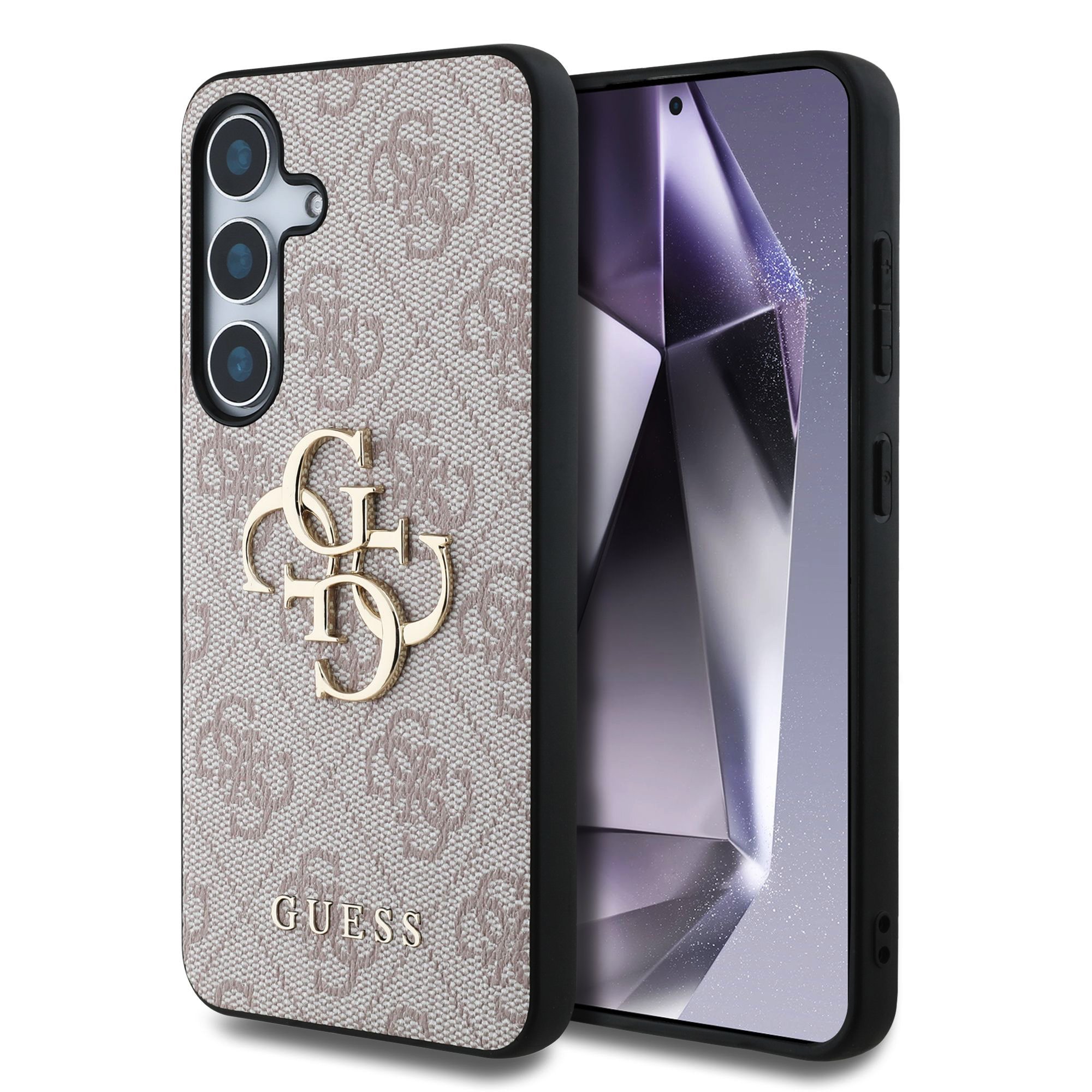 GUESS Калъф Samsung S25, PU 4G Metal Logo, розов - GUHCS25S4GMGPI