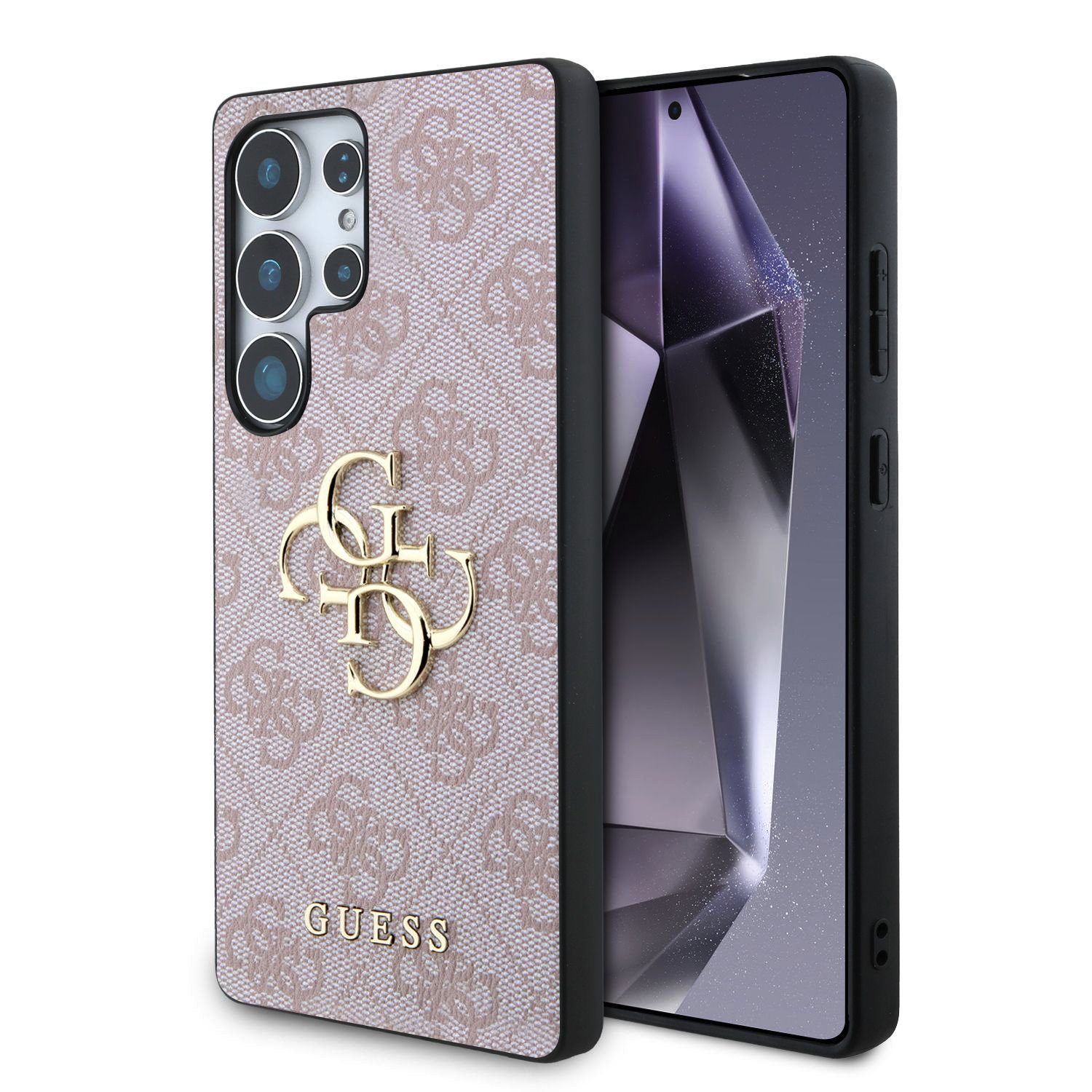 GUESS Калъф Samsung S25 Ultra, PU 4G Metal Logo, розов - GUHCS25L4GMGPI